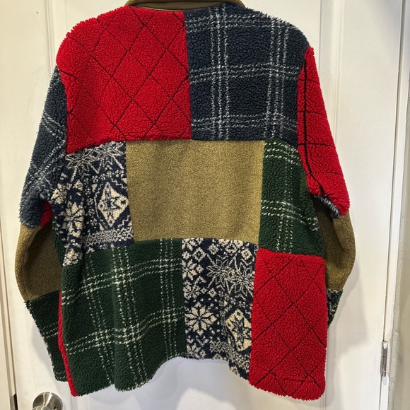 Colorful Patchwork Teddy Jacket - Picture 9 of 10
